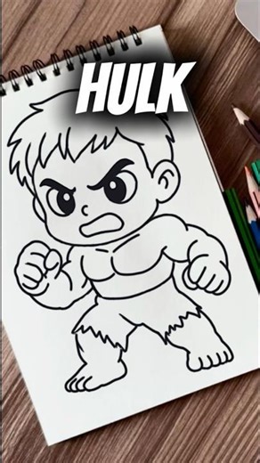 How to Draw Hulk | Step by Step Easy Cartoon Drawing Tutorial for Beginners