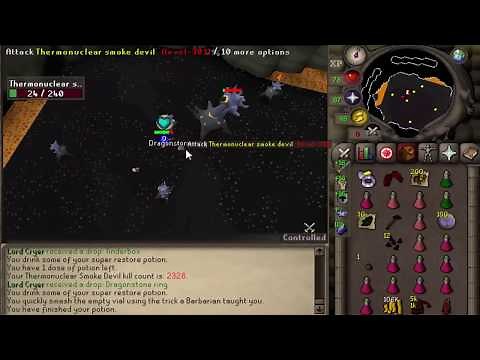 OSRS Thermonuclear Smoke Devil 96 kills hour with alt spec transfer+ heal other