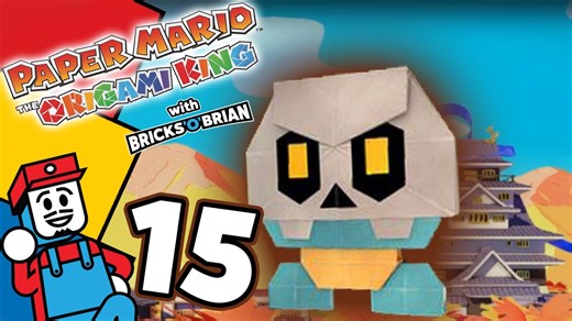 Downriver rapids! Paper Mario Origami King with Bricks 'O' Brian