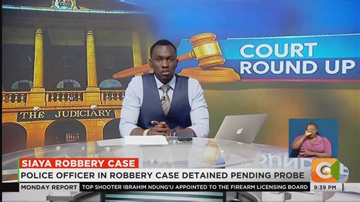 Siaya Robbery Case: Police officer in robbery case detained pending probe Mark Owino will remain in custody for 7 days #CitizenMondayReport | Citizen TV Kenya