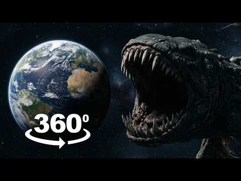 360° VR: Giant Cosmic Monster Devours Earth! 😱🌍 - Astronaut POV