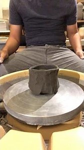 【陶芸】黒泥土1.0kgで茶碗（制作時間:1時間30分）
