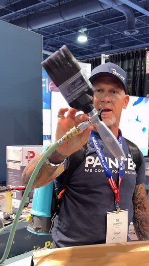 Chris Berry on Instagram: "Continuous feed paint brush. Never dip your paint brush again! Tools for painters. #inventions #innovation #paintbrush #easy #painterlife #newtools #toolsofthetrade #contractortools #ibs #buildershow #toolsofmytrade"