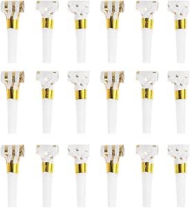 Toyvian 30PCS Musical Blow Outs Glitter Party Blowers Noisemaker Birthday Squawkers Noise Makers for Kids Birthday Holiday New Years Party Favors Goodie Bag Stuffers Fillers