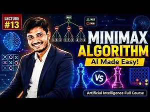 Learn Minimax Algorithm with Easy Examples Game Tree | AI Full Course for Beginners #ailecture #ai
