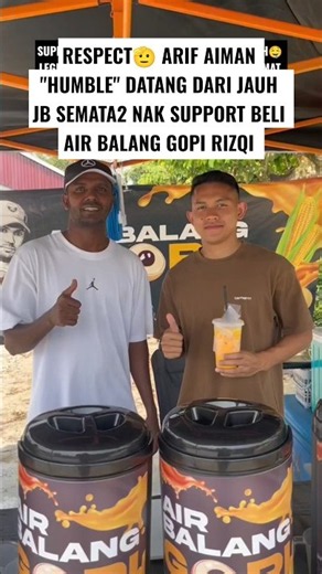 🫡 Arif Aiman HATI MULIA beli Air Balang Gopi Rizqi Tak SOMBONG dgn Legend