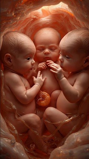 Amazing Triple Babies in Mother’s Womb | Educational Animation of Triplets #unbornbaby #shorts