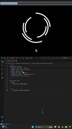 Modern Circular Loading Animation Using HTML & CSS | Smooth CSS Spinner Tutorial #coding #html