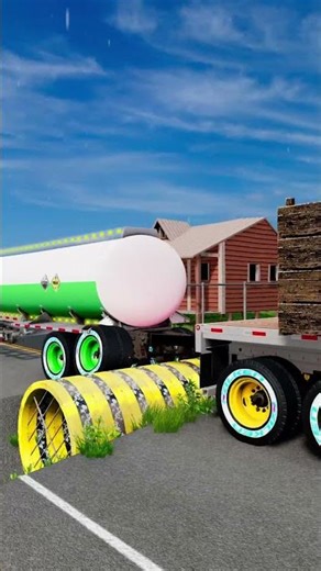 Satisfying Truck vs Massive Speed Bump Challenge 🌈🚛 | BeamNG.drive