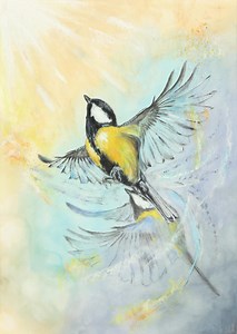 Kohlmeise Fine Art Print – Im Flug, erhebende Natur Wandkunst - Etsy.de