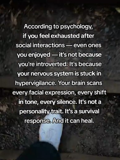 You're not antisocial. Your nervous system has been working overtime to keep you safe. Scanning every expression, every shift in tone, every silence. Missing nothing. It happens when you grew up in an environment where reading the room wasn't optional — it was survival. Your brain learned to track everything. And it never got the signal that it was safe to stop. You're not too sensitive. You're not too much. You're just overdue to feel safe. 💛 Follow for more on: 💛 nervous system healing 💛 bu