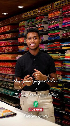 Exclusive Sarees Series by @thivyan.jayareuben Paithani Sarees from Pothys Paithani sarees, a showcase of intricate handwoven designs featuring peacocks, lotuses, and vines, all brought to life with luxurious gold and silver zari work. These sarees are a symphony of vibrant colors like royal purples, rich reds, and elegant greens, each telling a tale of timeless tradition. Embrace the elegance of heritage—shop now — https://www.pothys.com/sarees/semi-banaras-paithani.html #paithanisarees #handwo