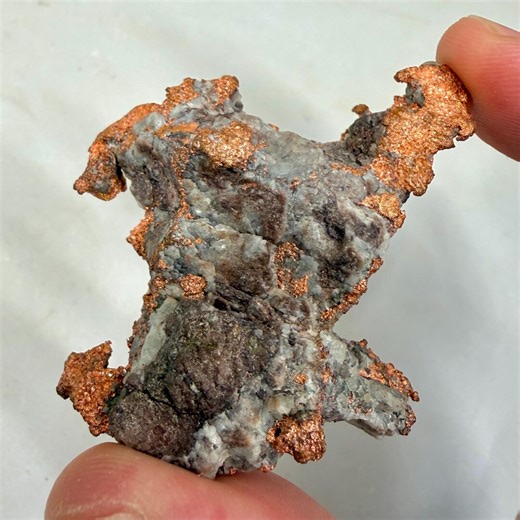 Native Copper Specimen With Basalt Matrix | Small Display-grade Natural Michigan Copper | Unique Keweenaw Peninsula Copper Formation - Etsy Australia
