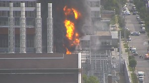 This video captured by our Captiol Skycam shows a flash of light at an MG&E substation, followed by intense flames and crews working to extinguish the fire. MG&E CEO Jeff Keebler referred to the incident as an explosion at a press conference earlier Friday. https://www.nbc15.com/content/news/Crews-responding-to-fire-at-Madison-Gas-and-Electric-512938191.html #MadisonOutage | WMTV 15 News