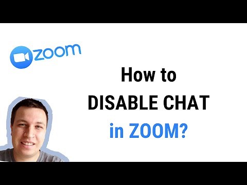 How to DISABLE CHAT in ZOOM meetings?