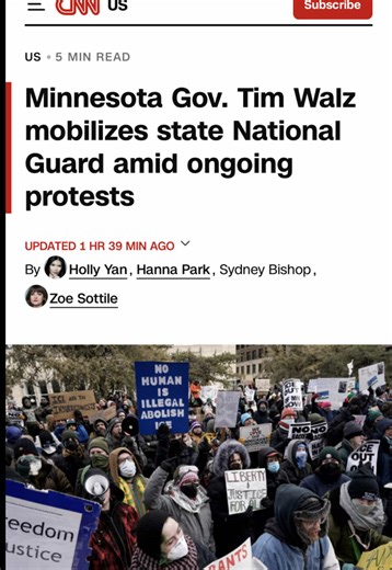 🚨 Minnesota Is Under Military Presence — Pay Attention 🚨 The National Guard is currently deployed in Minnesota, responding to escalating unrest tied to federal ICE actions and confrontations with civilians. Streets are under heightened security as Guard members assist local and state authorities in maintaining order — a move made under the governor’s authority, not yet under federal military command. At the same time, the Insurrection Act of 1807 is actively being discussed at the federal leve
