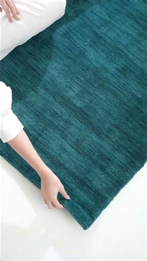 Hand Knotted Solid Wool Area Rug