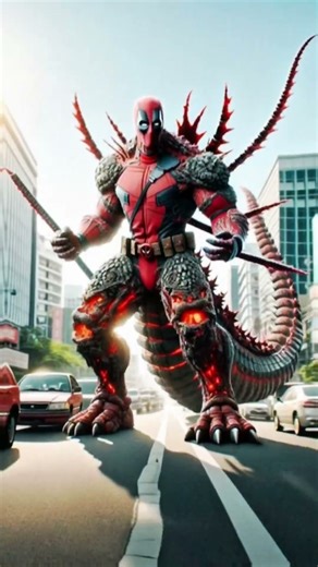 Deadpool x Godzilla ♥️+💙 | Deadzilla – The Atomic Merc ☢️💀 #guessthesong #artinwood