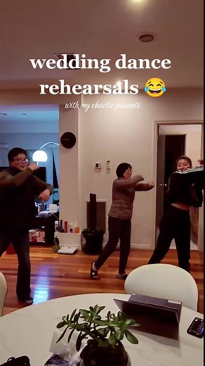 Replying to @simplykylekalil took a bit of practice but we got there 😂 #cantoparents #parentsofthebride #chineseparents #weddingdancerehearsal #behindthescenes