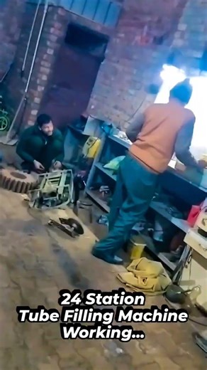 24 Station Tube Filling Machine #tubefillingsealingmachine #trandingshorts #ironman #macanical