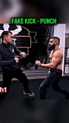 Fake kick and punch Knockout #martialarts #tutorial #selfdefense