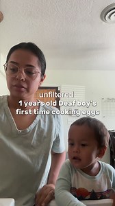 53K views · 3.9K reactions | Jabez’s first time cooking eggs! | That Deaf Family | Facebook