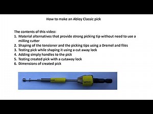 locksport: How to make Abloy Classic pick