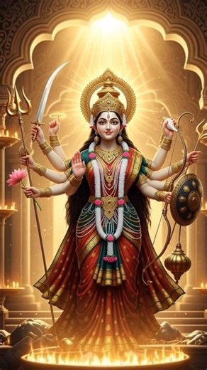 Mata Durga 10 Bhuja Divine Form 🔱 | Goddess Durga AI 3D Video | Navratri Special