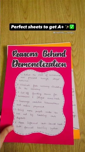 Economics Project (Demonisation) Class 12 CBSE #viral #trending #projectfile #economics #school