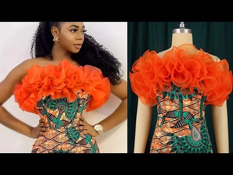 How to make a PLEATED RUFFLES TULLE DESIGN | Organza Ruffled Flounce