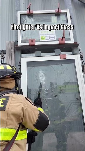 Firefighter Shows the FASTEST Way to Force Entry Through Impact Windows 🚒🪓