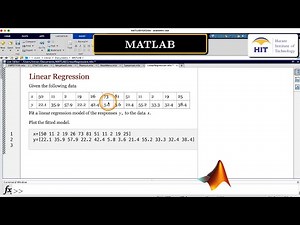 Matlab | Linear Regression