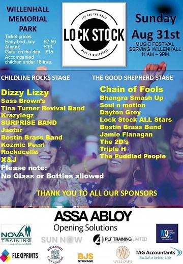 Willenhall Lock Stock set to rock the park