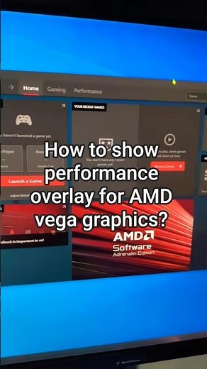 How to show performance overlay for AMD vega graphics? #computerfixes