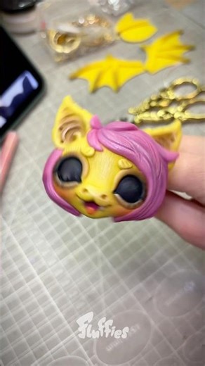 Here comes… the Fluttershy bat!!🦇 #fluffiestoys #arttoy #mylittlepony #toyart #mlp #toys #art