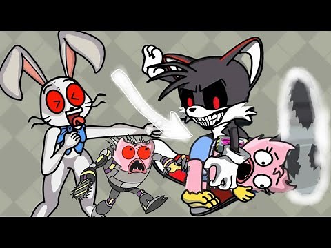 FNF Character Test | Tails Exe Gameplay | Kissy VS Sonic exe Full Animation poppy playtime chapter 2