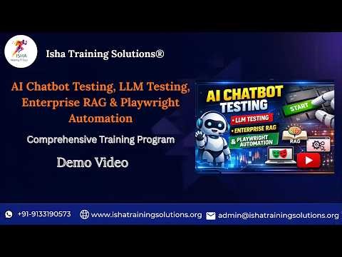 AI Chatbot Testing Demo On 23rd March 2026.Pls contact or WhatsApp us on +91-9133190573 to enroll.