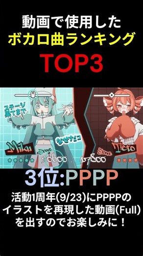 今まで動画で使用してきたボカロ曲TOP3!!! #ヤラララ #初音ミク #hatsunemiku