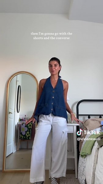 Summer Concert Outfit Ideas: Linen Pants with Converse