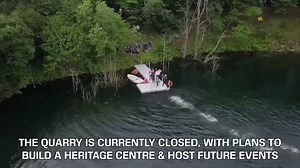 130K views · 1.2K reactions | A 465ft deep hole...with no shallow end...would you swim?! I was lucky to take part in a swim of Rubislaw Quarry - at one point this was the deepest man-made hole in Europe! An awesome place - inside the city of Aberdeen, a real hidden gem. There's plans to build a heritage centre and hopefully hold future events. Big thanks to Hugh Black and Mike Adams for organising the swim, and Mike Read for the awesome drone footage. | Calum Maclean | Facebook