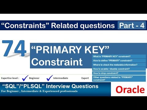 Oracle PL SQL interview question | Oracle PRIMARY KEY Constraint | Oracle Constraints
