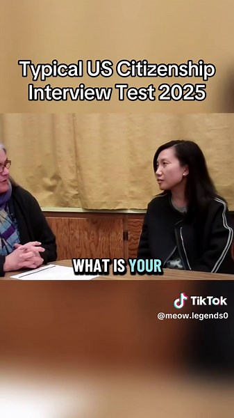 Typical US Citizenship Interview Test 2025