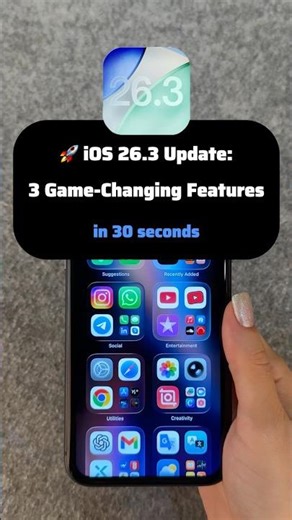 ⚡ iOS 26.3 Update: Best 3 Features & Secrets in 30s!