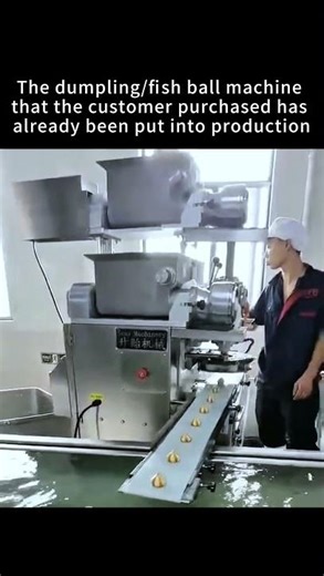 The dumpling/fish ball machine that the customer purchased has already been put into production