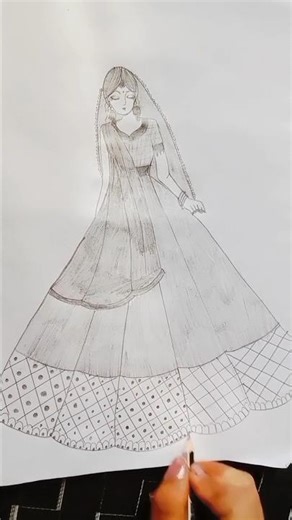 How to draw beautiful pencil sketch shading bridal very easy pencil sketch bridal #drawing #shorts