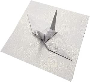 100 Origami Paper Sheets Paper Pack White Paper Flower Pattern, Embossing, Pearl Coating for Folding Paper, Origami Cranes,Scrapbook (6x6 White)