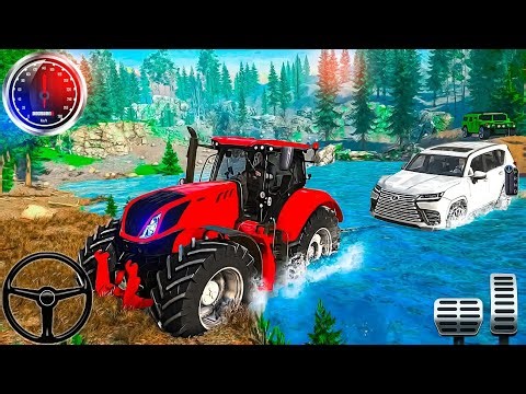 Real Cargo Tractor Pulling Simulator - Offroad Chained Truck Towing Rescue - Android GamePlay