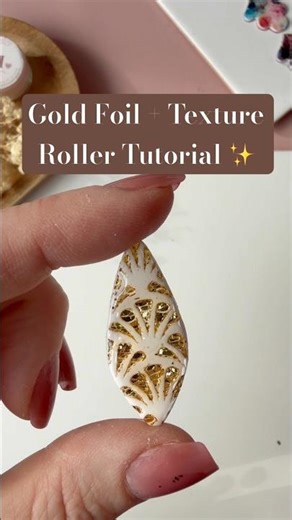 Polymer Clay Tutorial | Gold Foil + Art Deco Texture Roller ✨ (with Discount!)