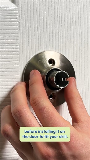 Family Handyman on Instagram: "Try this simple trick that makes swapping out doorknob hardware way easier. #doorknobhack #homemaintenance #diyprojects #handyhacks #familyhandyman"
