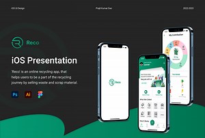 iOS UI Design - Reco - Online Waste Management App - Prajit Das